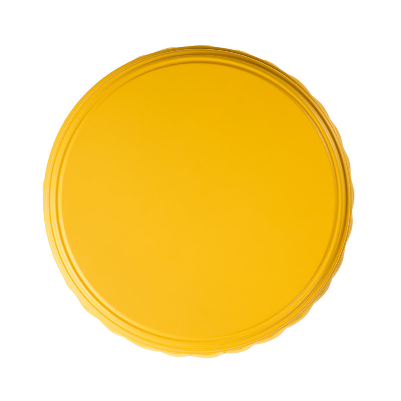 Table d'appoint Striking Matte Iron, Jaune