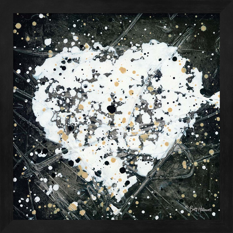 «Emotion Scenes White Heart» par Britt Hallowell, art mural encadré