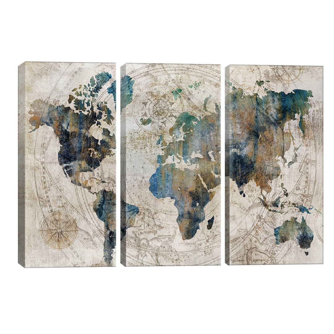 'Celestial Map' Graphic Art Multi-Piece Image on Wapped Canvas