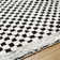 Aryas Checkered Machine Woven Polyester Area Rug in Black/Cream