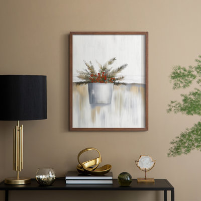 «Christmas Holiday Art CDX III», reproduction encadrée - bois massif