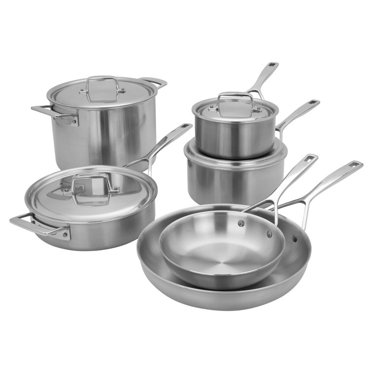 Demeyere Industry 5-Ply Stainless Steel Cookware Set, Set of 10