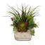 Faux Succulent Plant in Cement Pot