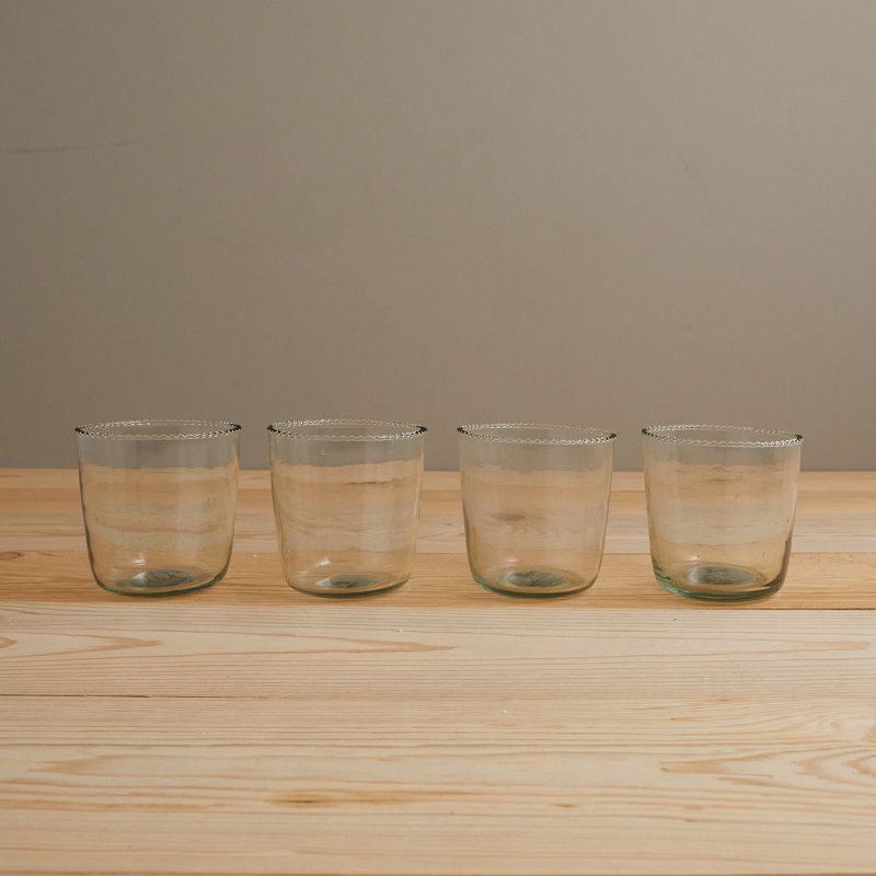 Ruffle Rocks Glass, Set of 4