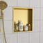 Niche de douche en acier inoxydable 15 po x 13 po, doré-273069744