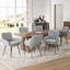 Upholstered Chenille Dining Chairs With Metal Legs-370718501-370718496