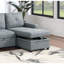 Ensemble de salon modulaire en polyfibre avec lit escamotable et méridienne de rangement 4 tons gris noir pour la maison