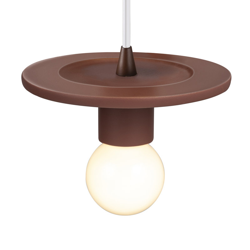 Luminaire suspendu à 1 lumière Leni, Argile Canyon, Bronze foncé