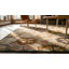 Neutral Earthy Color Antique Geometric American Folk Art Design Hooked Rug