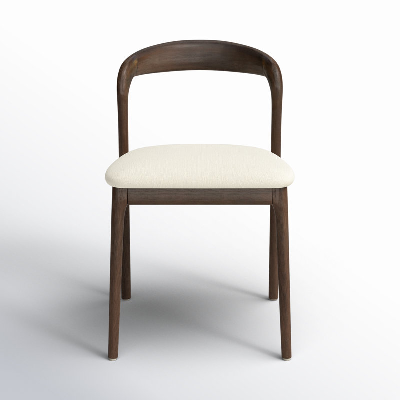 Celestia Upholstered Dining Chair, Dark Walnut