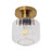 1 - Light Glass Semi Flush Mount Ceiling Light-1300217238