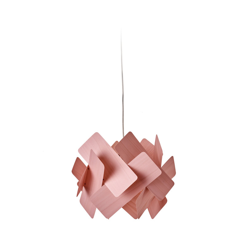 Escape 1 - Light Pendant, Pale Rose, Matte Black, E26 Base