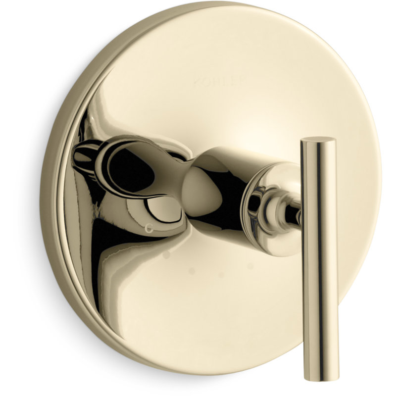 Purist Thermostatic Valve Trim with Lever Handle, Vibrant French Gold