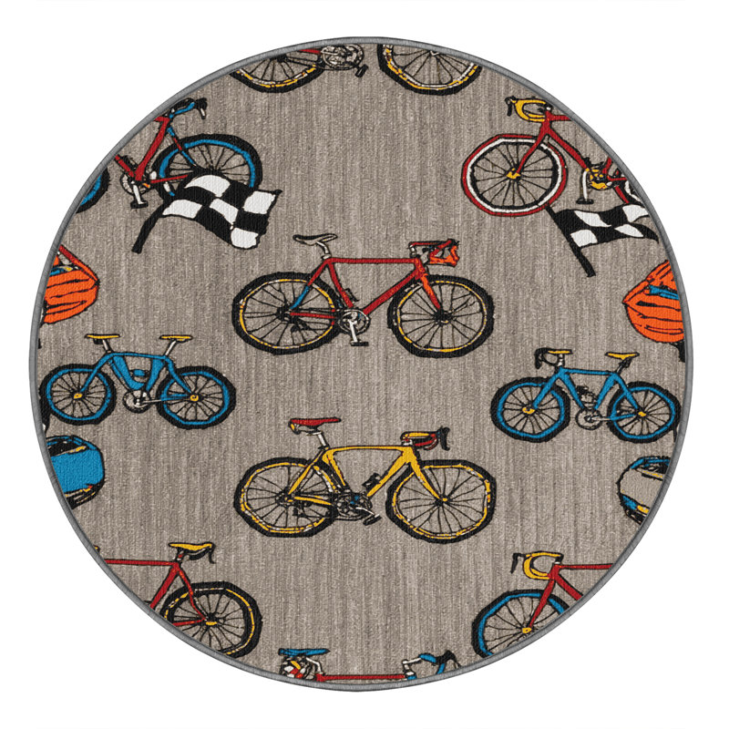  Tapis lavable pour vélo, Rond 4 pi