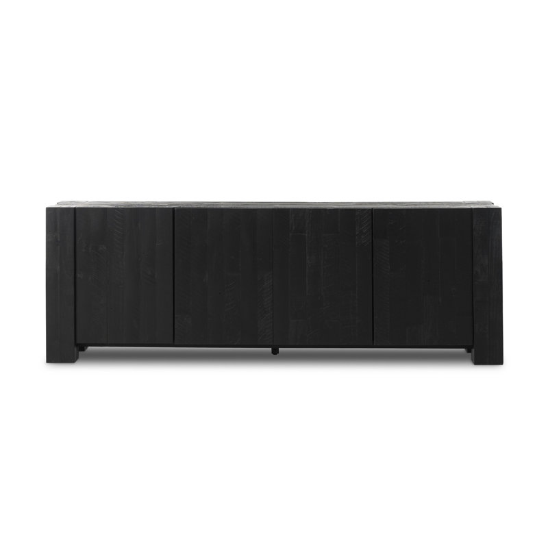 Finnian Sideboard-Light Blonde Pine, Aged Black Pine