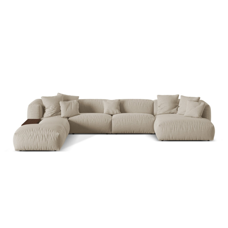 Carce 5 Seater Corner Sofa , Light Beige
