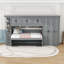 Lit escamotable simple en bois avec armoires et garde-robe et 6 tiroirs-609658814