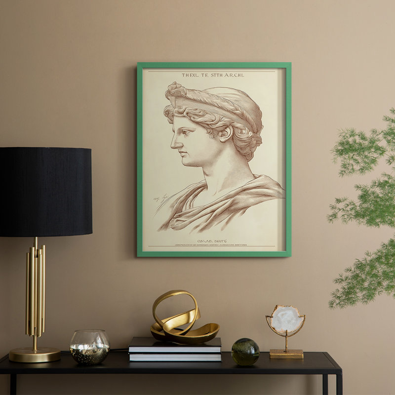 WOMEN Series DC - reproduction encadrée de qualité supérieure - prête à être accrochée - aucun clou requis, Cadre vert