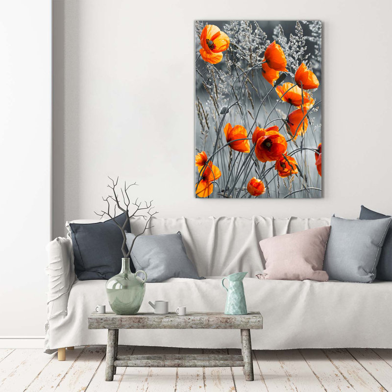 Field Poppies - Wrapped Canvas Print