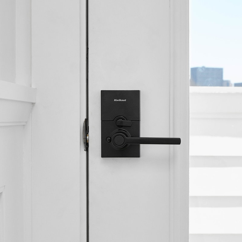 Electronic Door Lever with SmartKey, Iron Black