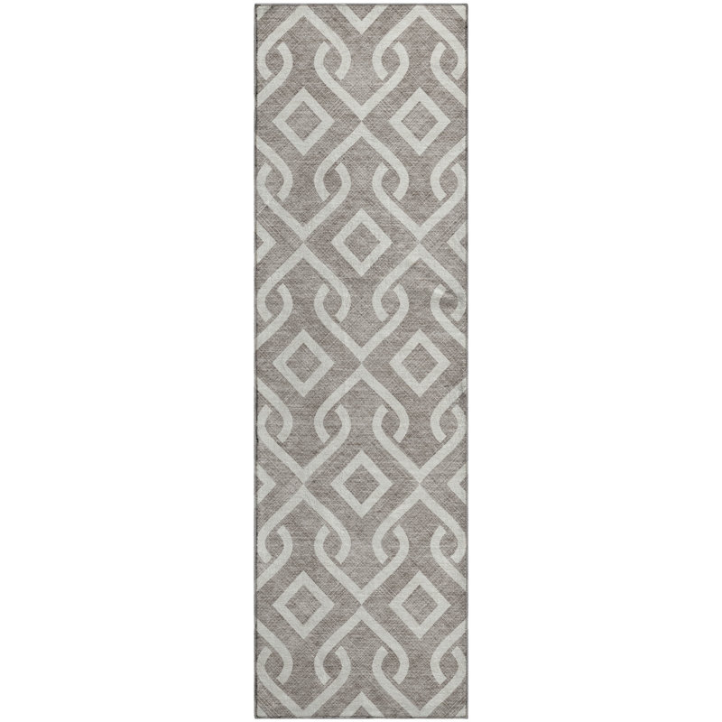 Premium Machine Washable Cerrito Taupe Rug, Runner 2'3" x 7'6"