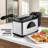 OVENTE Electric Deep Fryer 2 Liter Capacity, 1500 Watt Lid with Viewing Window and Odor Filter, Adjustable Temperature, Removable Frying Basket and Easy to Clean Stainless Steel Body, Silver FDM2201BR