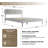 Caneva Full Size Platform Bed Frame - CAB-40-F with Wooden Headboard and Footboard, Center Metal Legs, 12 Sturdy Slats Support, Anti-Slip, Easy Set Up, No Box Spring Needed, Classic White Oak-1772627245-1772627244