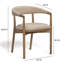 Chaise en cuir taupe Longwell
