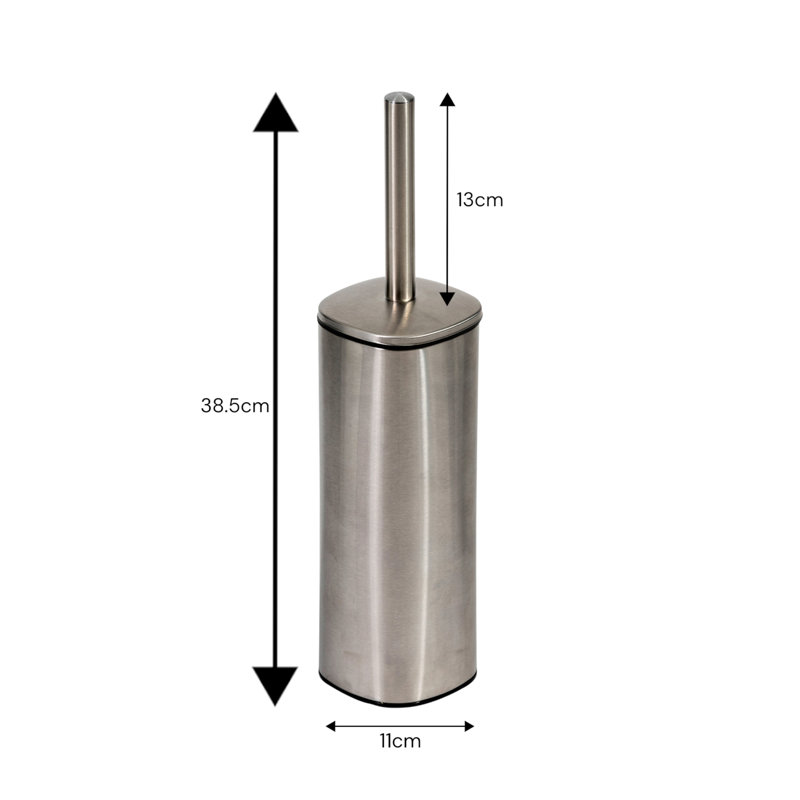 Arkadelphia Stainless Steel Toilet Brush Satin, Satin