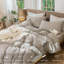 Ensemble de housse de couette 100% coton lavé MooMee Gingham-121465077-115836942