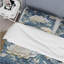 Ensemble de housse de couette blanc et bleu-860779662