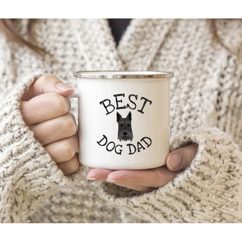 Grande tasse à café « Best Dog Dad », Terrier écossais