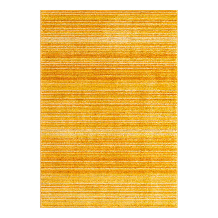 Osteen Striped Yellow Area Rug