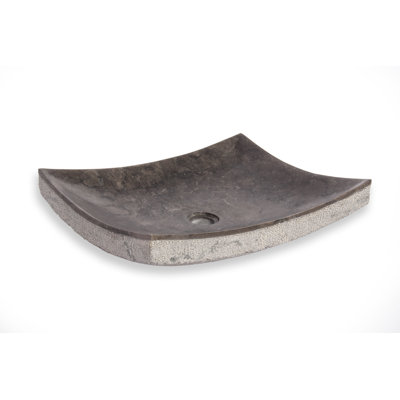 Hispania Home Arrecife 15.75 " Stone Square Bathroom Sink