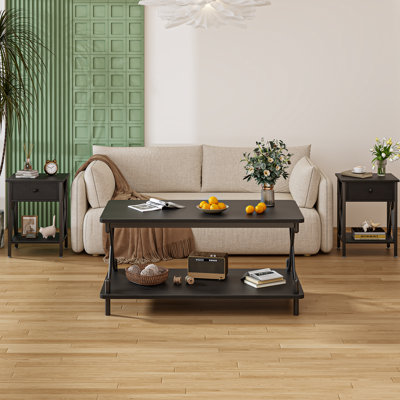 Ambrogino 3 Piece Coffee Table Set by Lark Manor