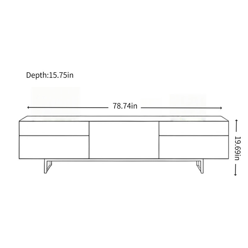 Modern, Simple and Creative TV Cabinet, Red/White