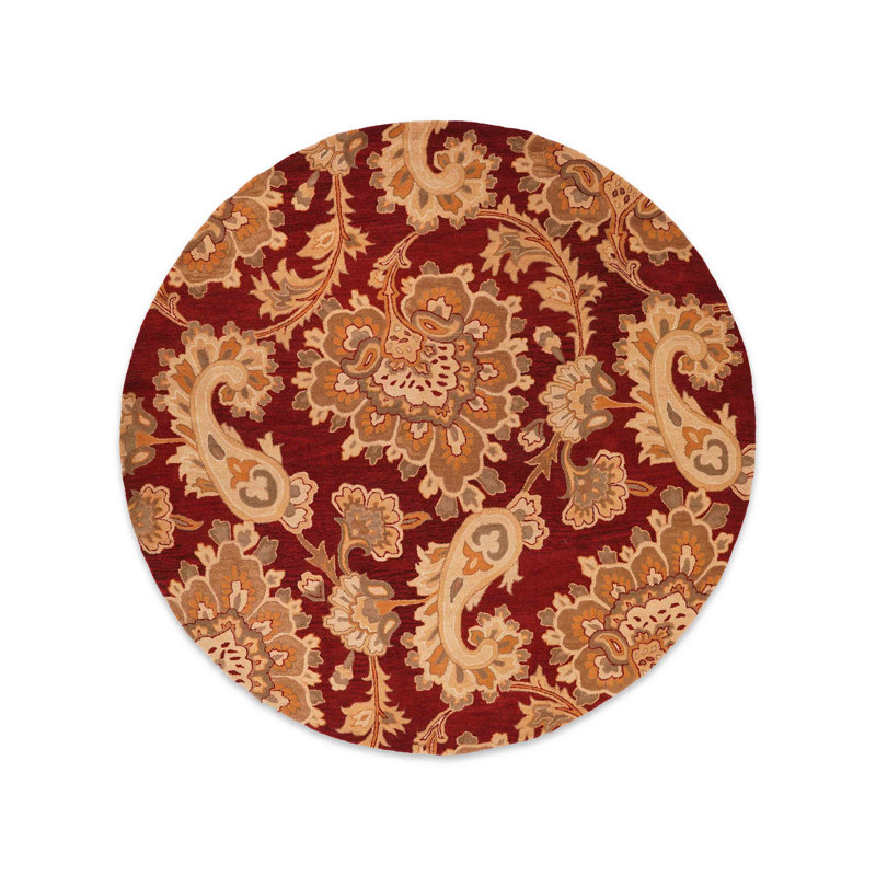 Chatney HAND TUFTED WOOL ECO-FRIENDLY AREA RUGS - Round |Floral Design | Area Rugs for Living room, Bedroom, Round 9'