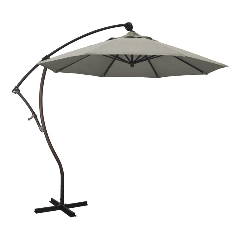 Parasol en porte-à-faux 9' Welwyn, Sunbrella® à tissage uni palette colombe