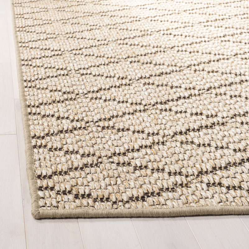 Aaltien Beach Jacquard Weave Sisal Geometric Rug, Rectangle 3' x 5'