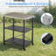 Table de barbecue extérieure pliante avec 2 roulettes verrouillables-125728684