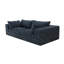 Nuage de siège bleu profond en velours côtelé de 39,8 po, coussin amovible double couche, sans assemblage, idéal pour différents espaces. Douceur de la plume, polyvalence modulaire, espace de compression haute densité