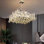  Lustre en cristal clair imperium | Carré et allongé | 32 x 32 x 6