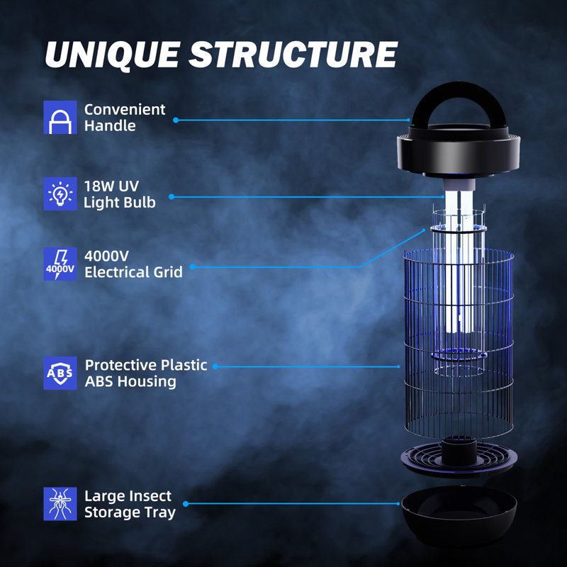 Insecte-moustique électronique 7,48 "imperméable à l'eau 4000V