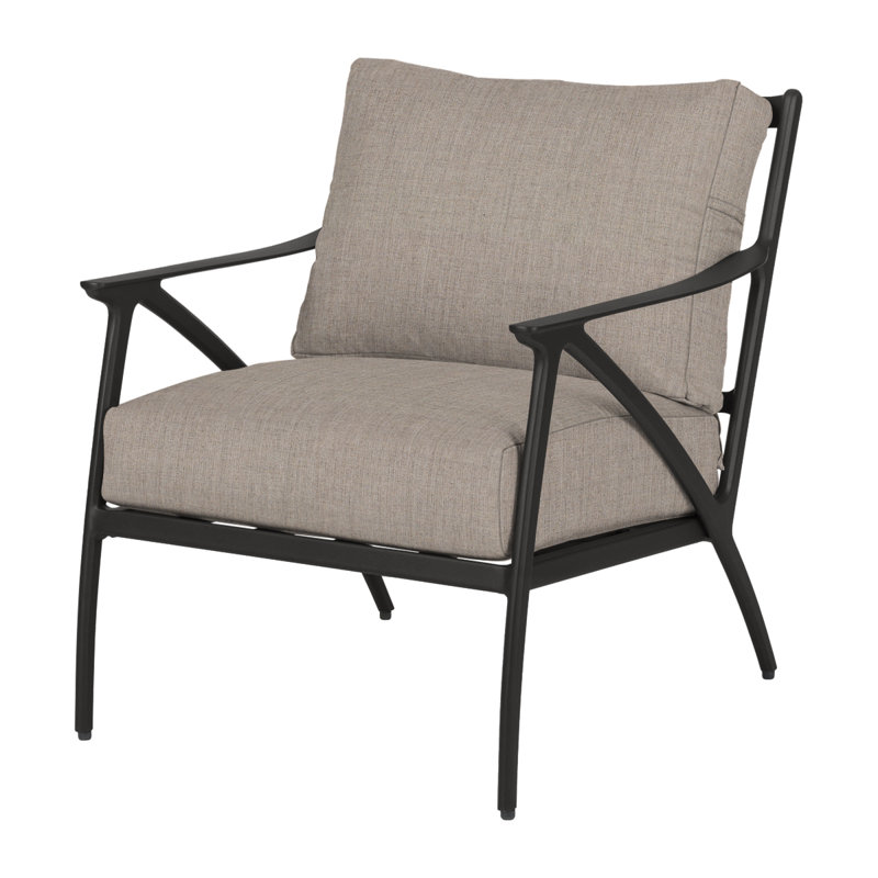 Amari Cast Outdoor Lounge Chair, Cast Ash Sunbrella® Plainweave, Carbon