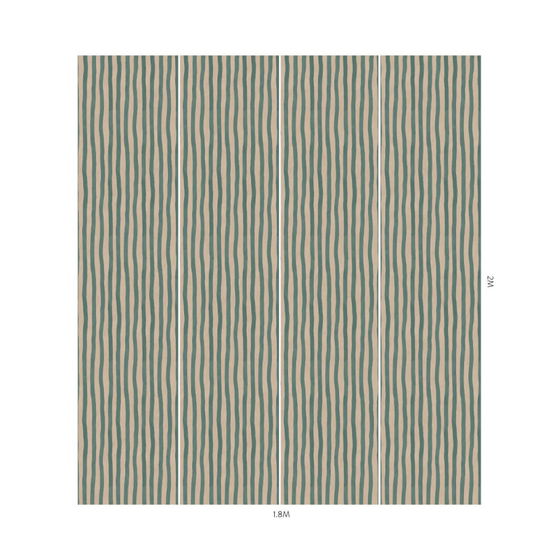 Artist's Stripe Wallpaper, Euphorbia/Alabaster