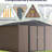 10' X Metal Outdoor Shed, Brown, Lockable Door & Vent System For Patio Garden Use Storage Shed 10', Lockable, Ventilated Backyard Equipment-118823258-118823267