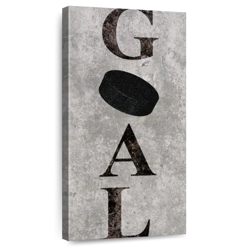 Typographie de but de hockey, H 24 po x l 12 po