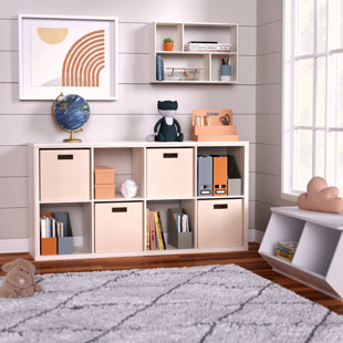  Modern Cube Base Small Storage Cabinet with 4 Shelves and 2  Doors - Storage Organizer, Office & Bedroom Furniture, Engineered Wood,  Metal Handles, Small and Compact - White : Home & Kitchen