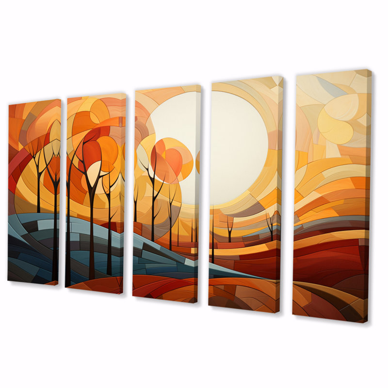 «Romantic Landscape Intertwined Souls On Canvas», reproduction de 5 pièces