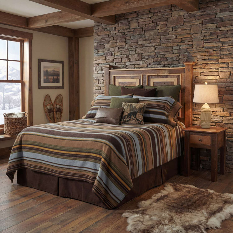 Couvre-lit pour grand lit Wooded River Hudson, Grand lit